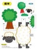 勞作紙模遊戲書：動物王國(19款動物造型立體紙模型)
